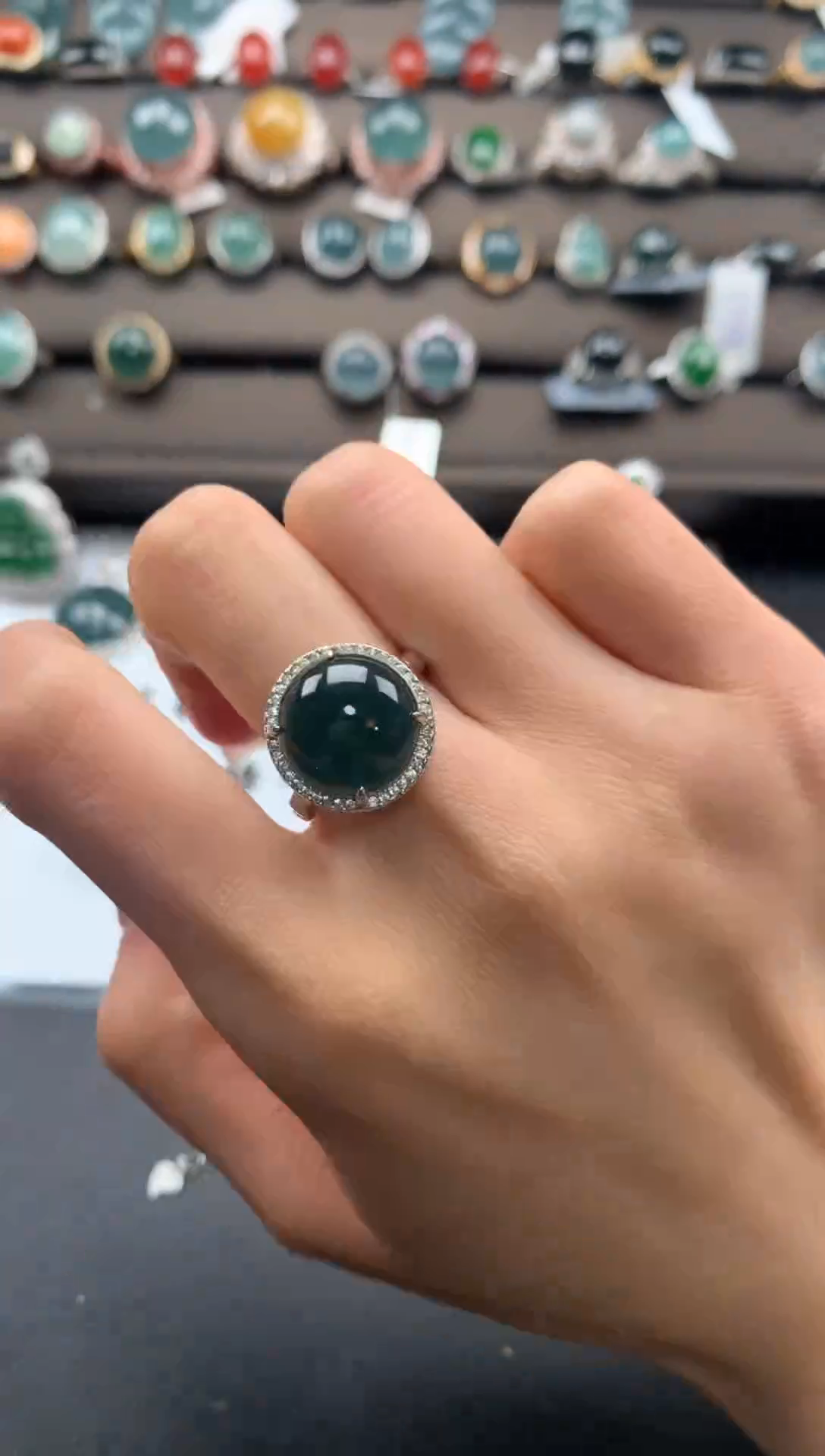 【闪购商品】翡翠戒指银S925镶嵌1111