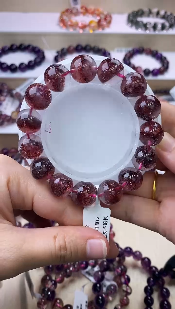 【闪购商品】水晶手链未镶嵌金草莓超七13m+