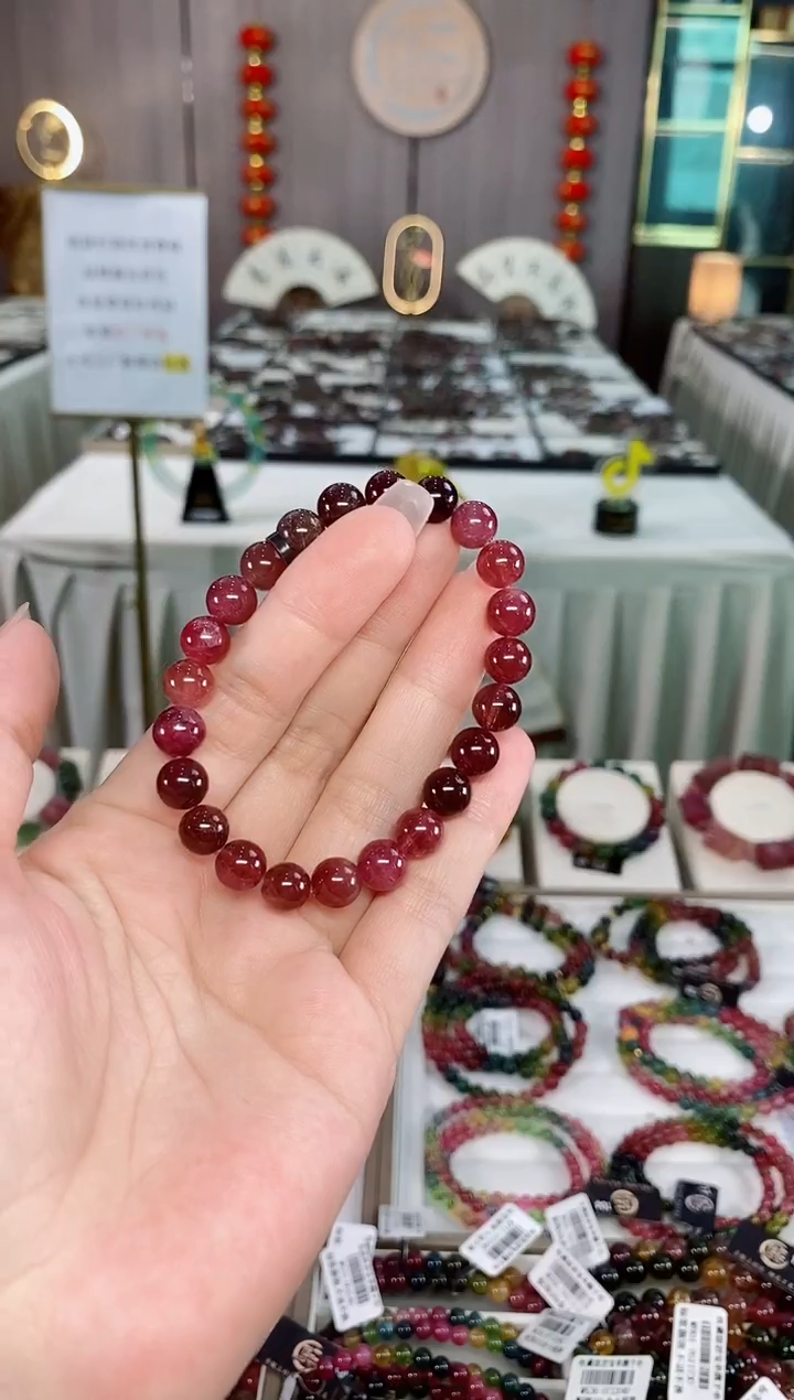 碧玺单圈手串8mm+未镶嵌碧玺（多样性发一条）hon