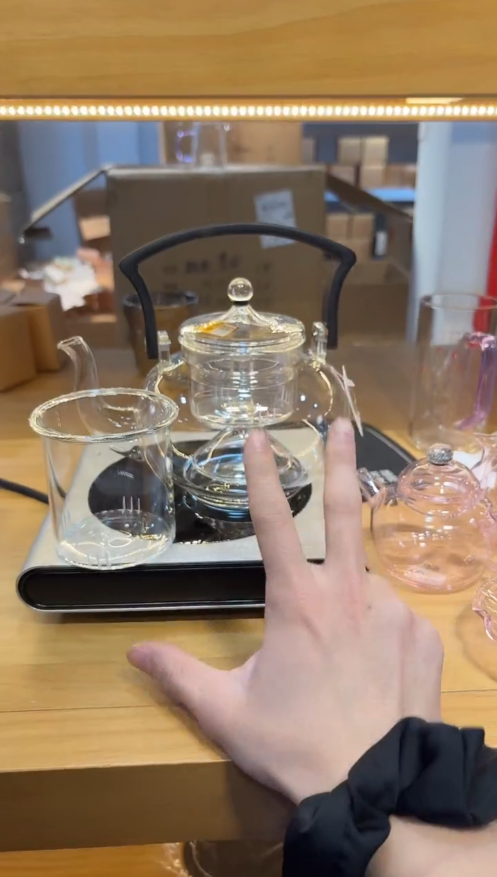 茗凤祥m1冰花+禾器禾钺壶透明