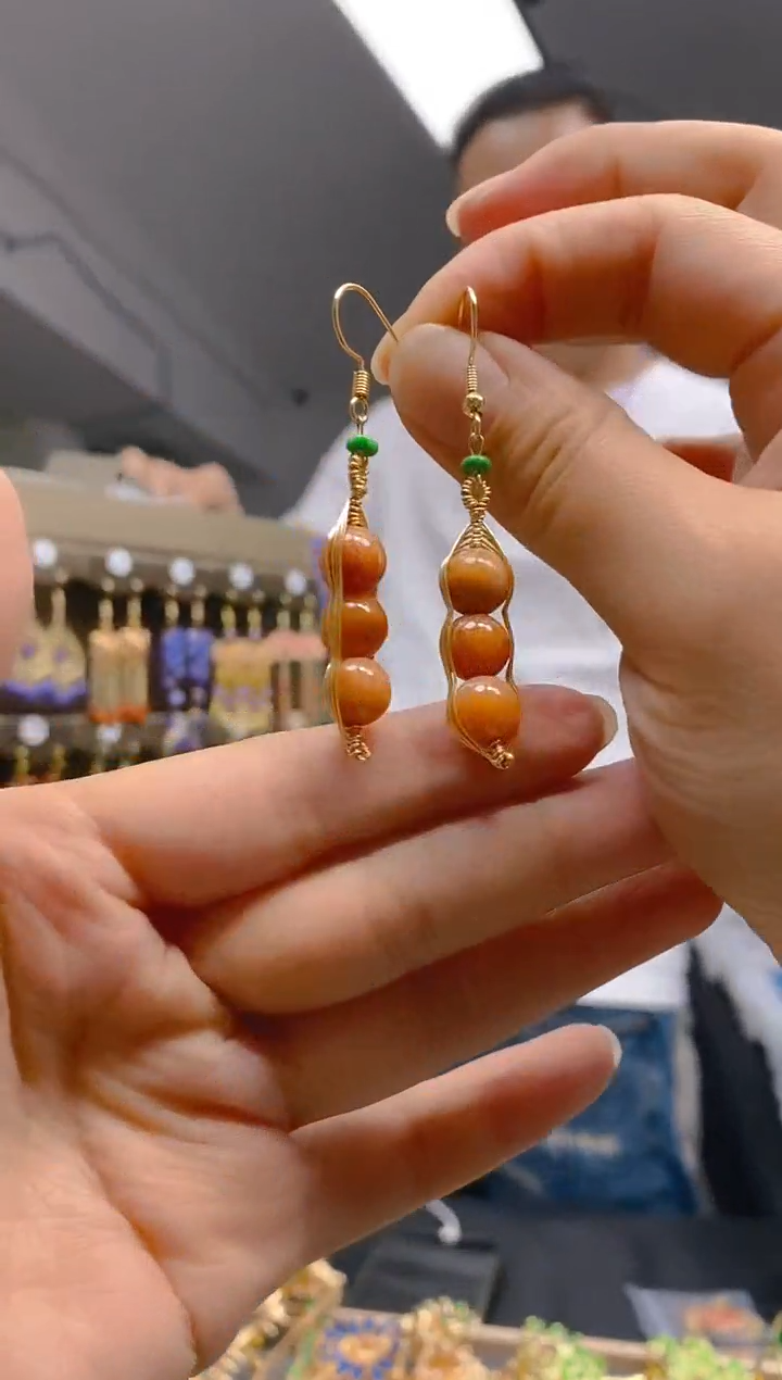 【闪购商品】翡翠耳饰合金0536翡翠耳钩