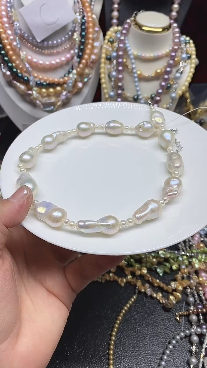 淡水珍珠未镶嵌颈饰多人