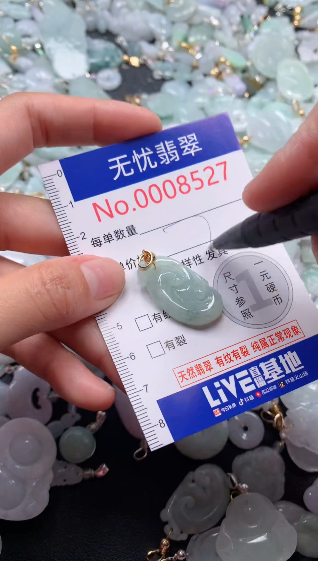 颈饰未镶嵌翡翠8527