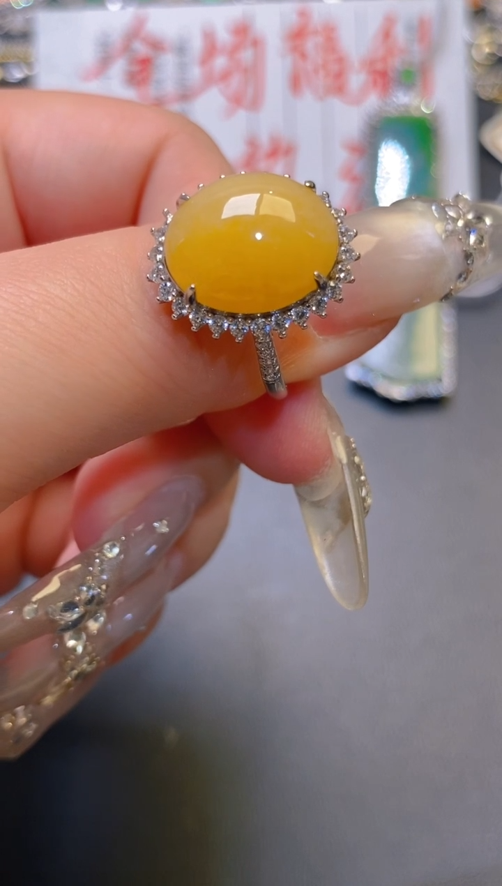 【闪购商品】翡翠耳饰银S925镶嵌天然A货翡翠1