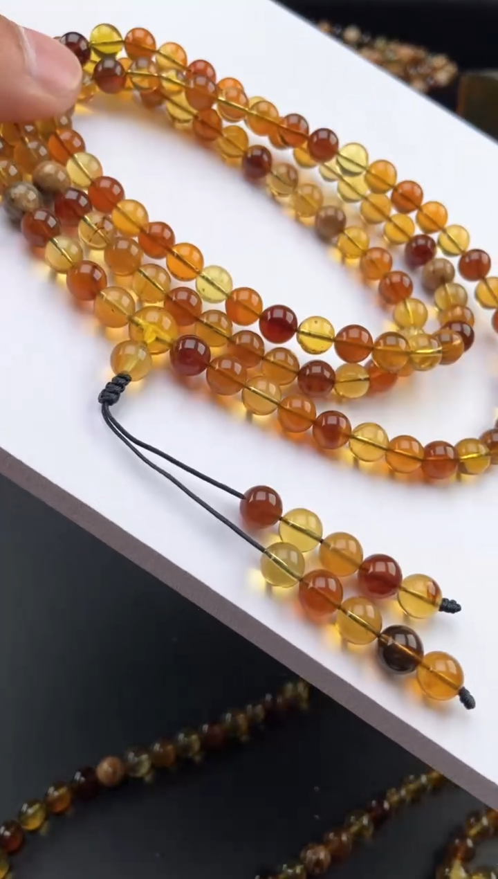 【闪购商品】琥珀手链未镶嵌多宝108项链【多样性发货其中一】