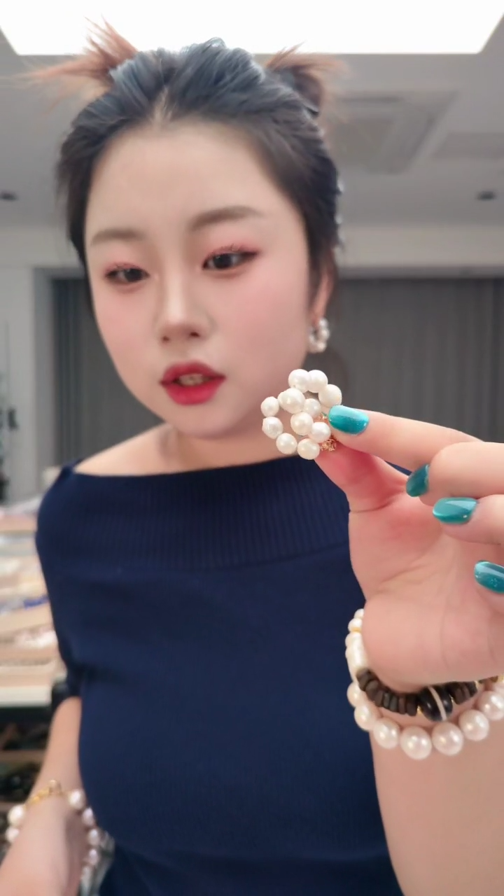 颈饰未镶嵌淡水珍珠2410耳圈