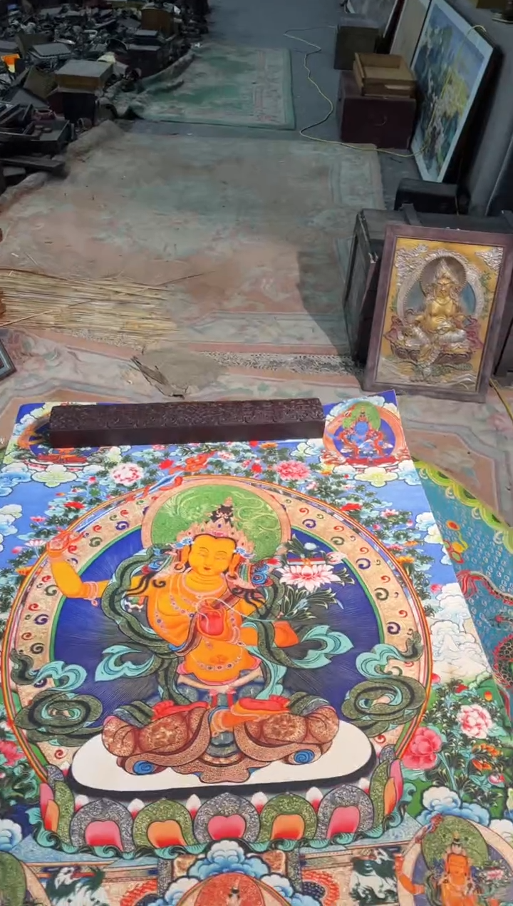 卷轴画卷轴画天天的唐卡