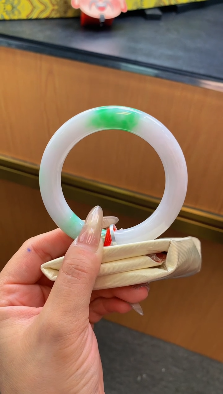 未镶嵌手镯翡翠-F125-圆条57.1