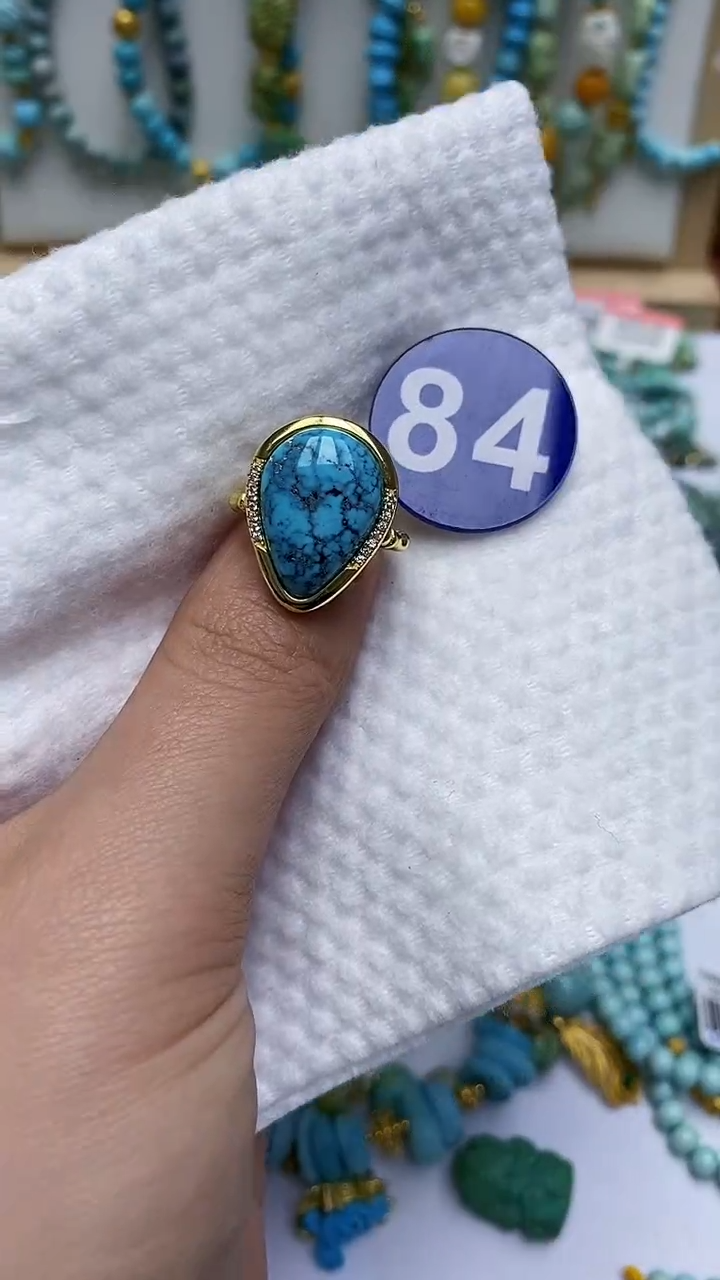 【闪购商品】绿松石戒指合金84戒指