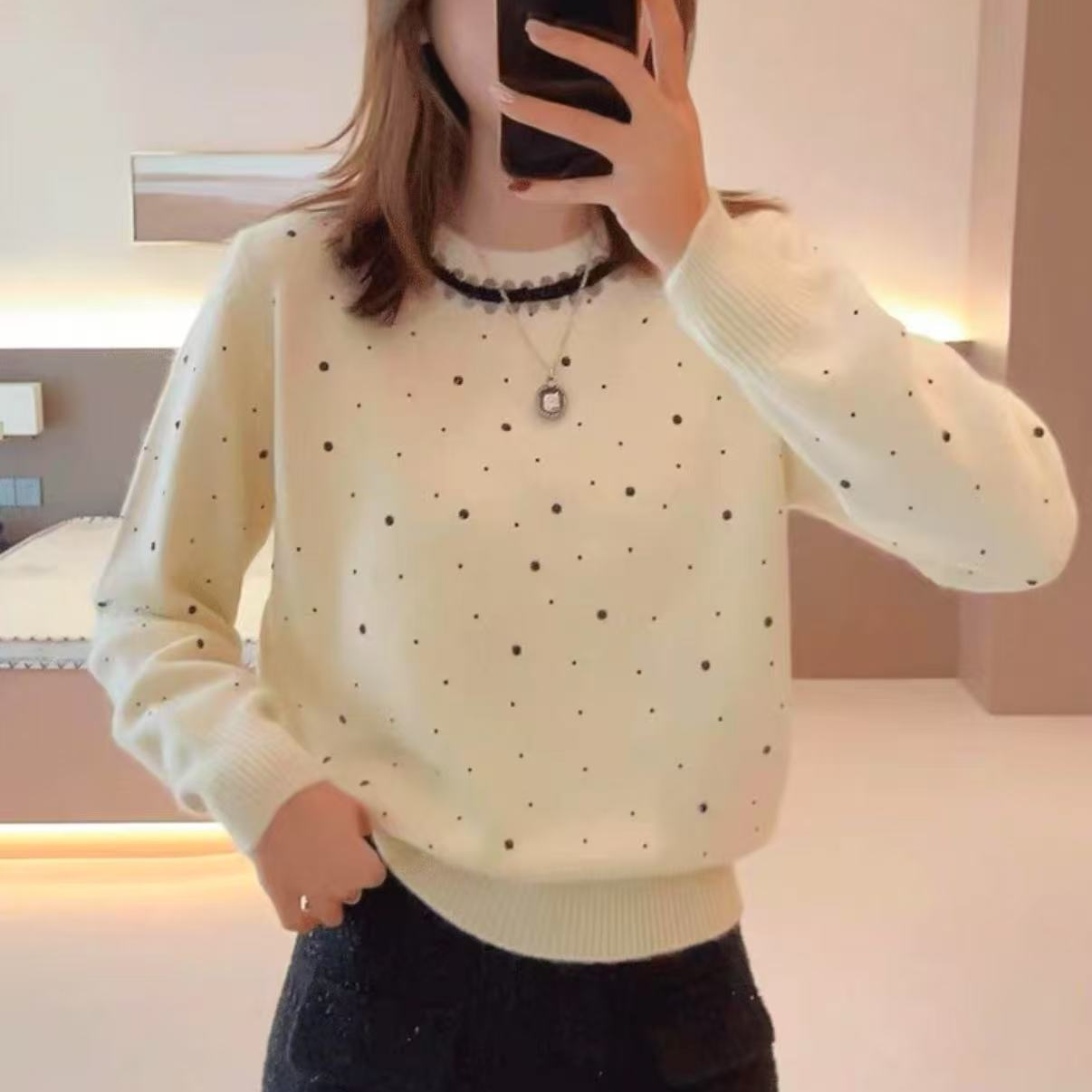 格调美美 038重工针织毛衣