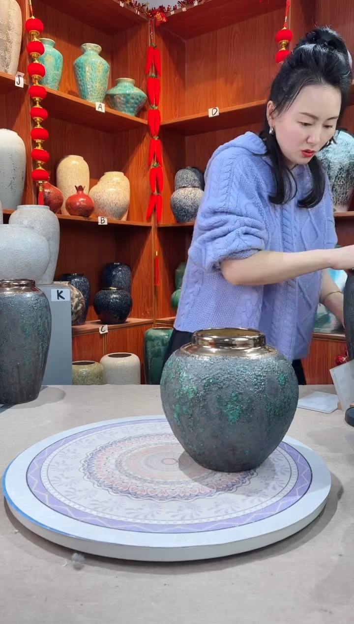 【闪购商品】瓶陶瓷花瓶 无花 青铜小号