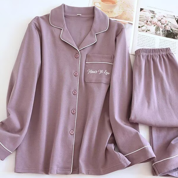 V300-350 双面加厚纯棉，冬季女款睡衣家居服套装