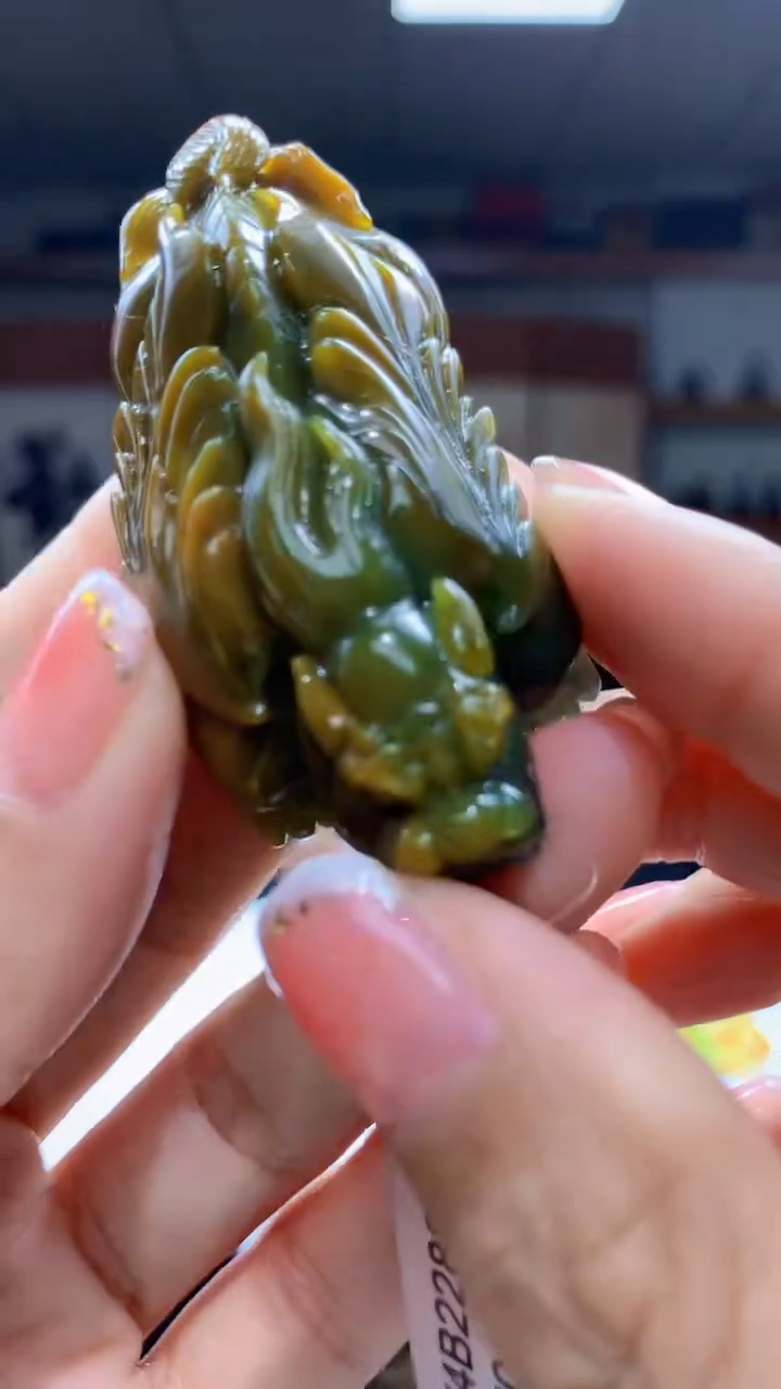 定制翡翠未镶嵌1087jj-毛货挂件92