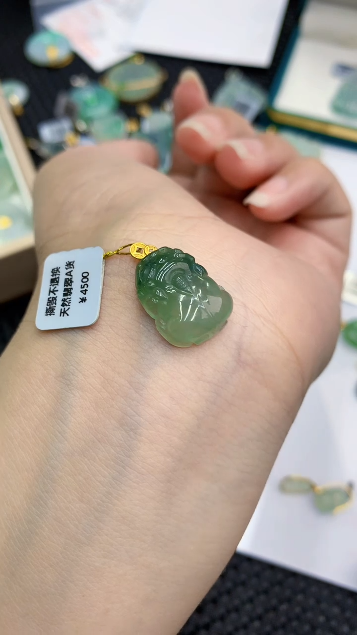 【闪购商品】翡翠颈饰18K金镶嵌            8