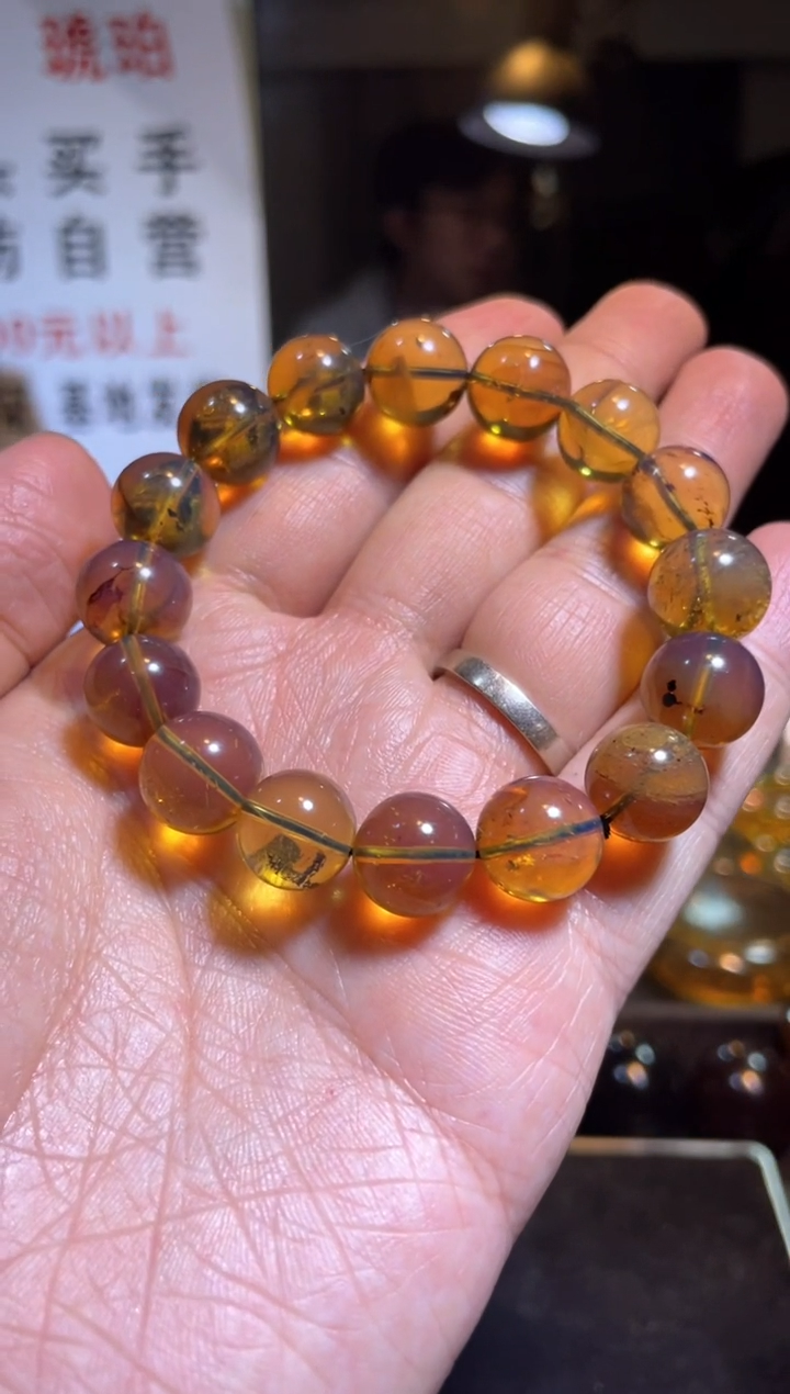 【闪购商品】琥珀裸石未镶嵌金珀雨花 卡12