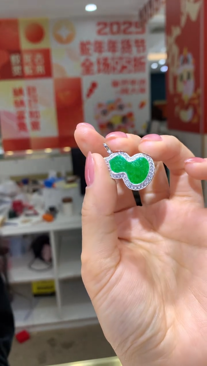 【闪购商品】翡翠颈饰银S925镶嵌|不退不换