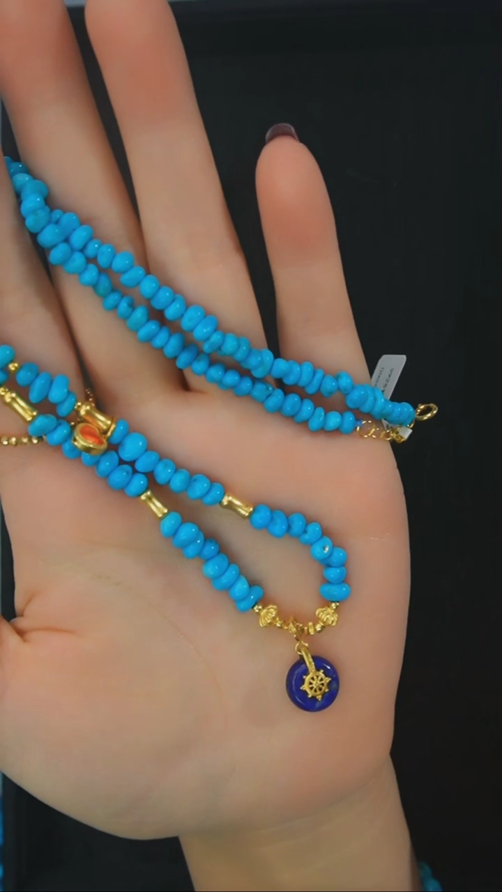 【闪购商品】绿松石项链银S925镶嵌发货一件