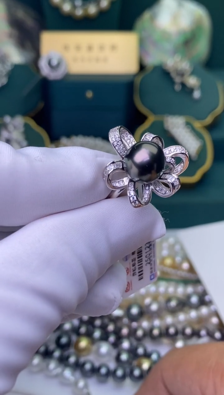 【闪购商品】海水珍珠戒指银S925镶嵌10-11