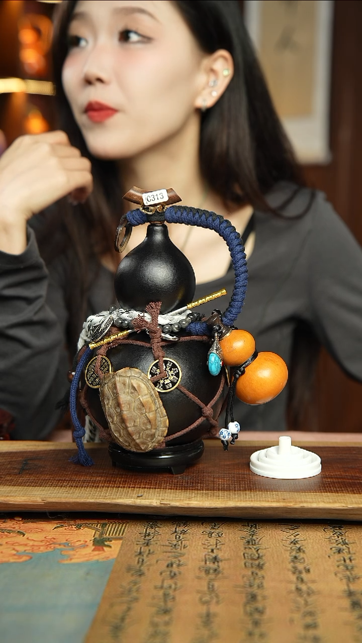 313号精品大漆酒葫芦防腐防渗装水茶酒