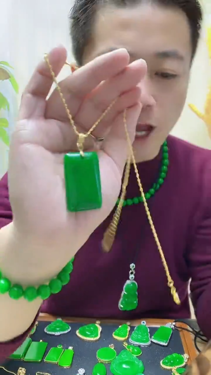 吊坠(赠链)14K金镶嵌翡翠翡翠吊坠