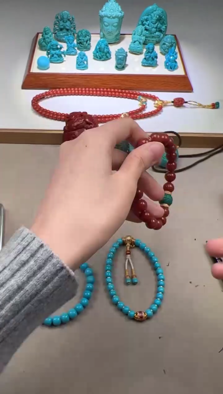 【闪购商品】绿松石手串手串18K金镶嵌手串手串