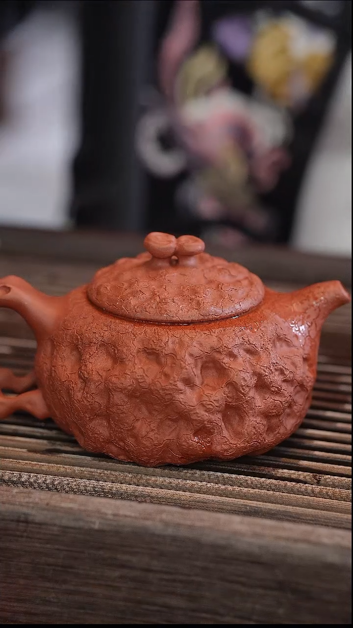 茶壶紫砂供春 北红赤铁 270cc