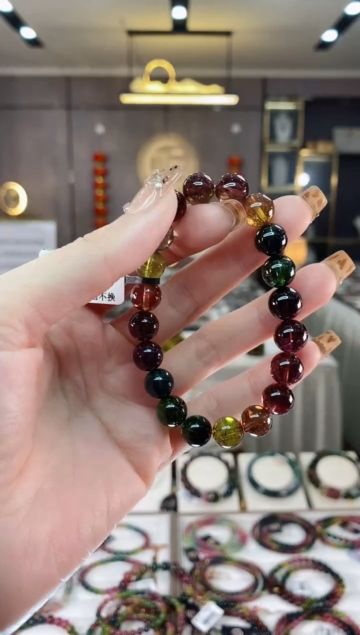 【闪购商品】碧玺单圈手串9mm+未镶嵌一物一证dan