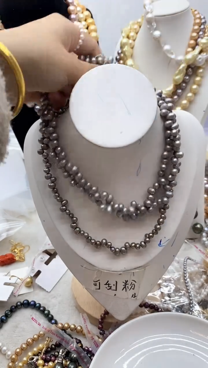 【闪购商品】淡水珍珠颈饰钛钢219