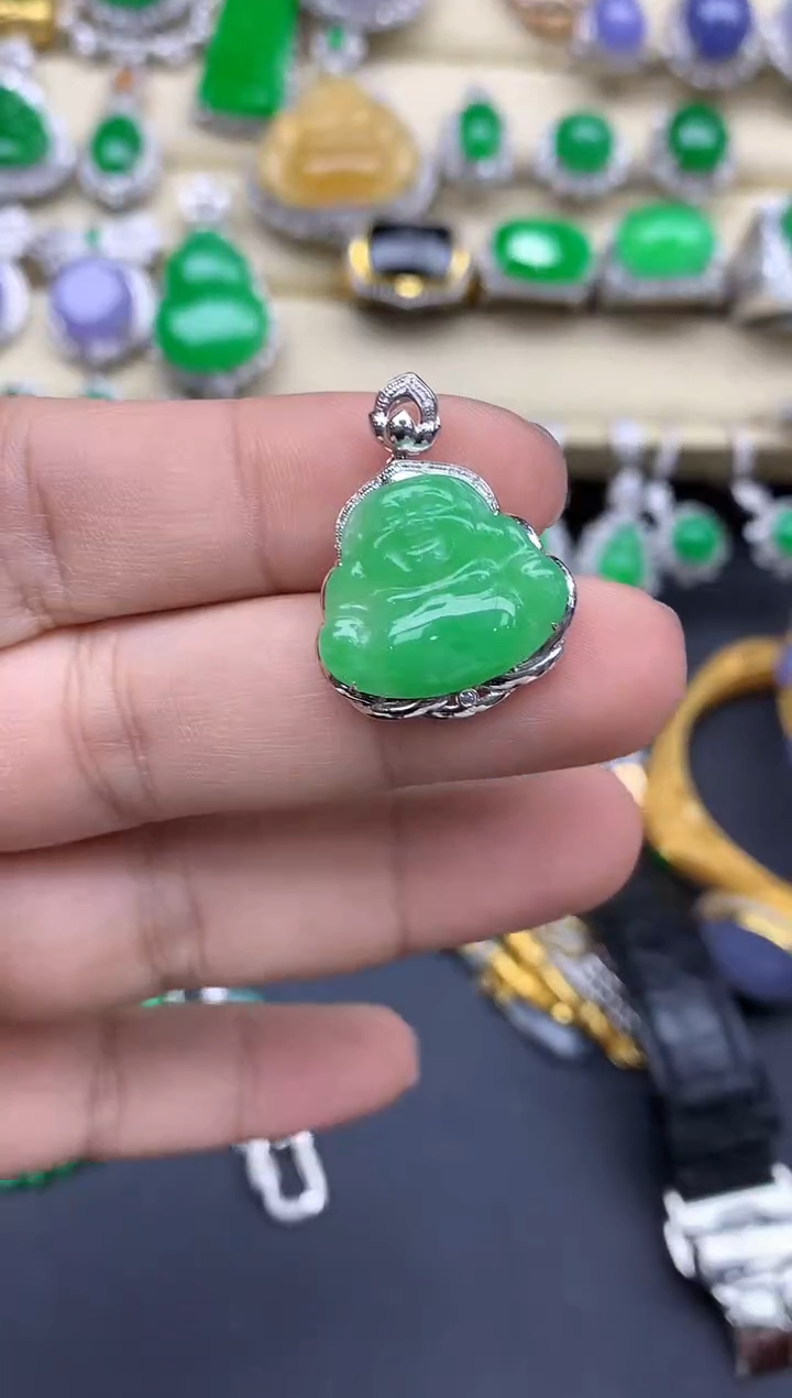 【闪购商品】翡翠颈饰18K金镶嵌387-中国好珍宝