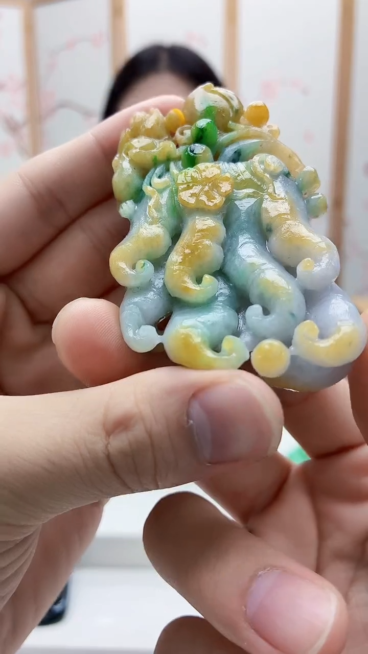 未镶嵌定制翡翠4812bb-毛货挂件52