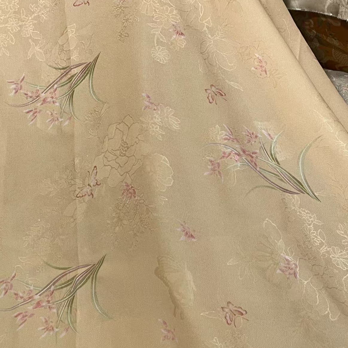 【A13】兰梦如烟黄布料-（定制商品）