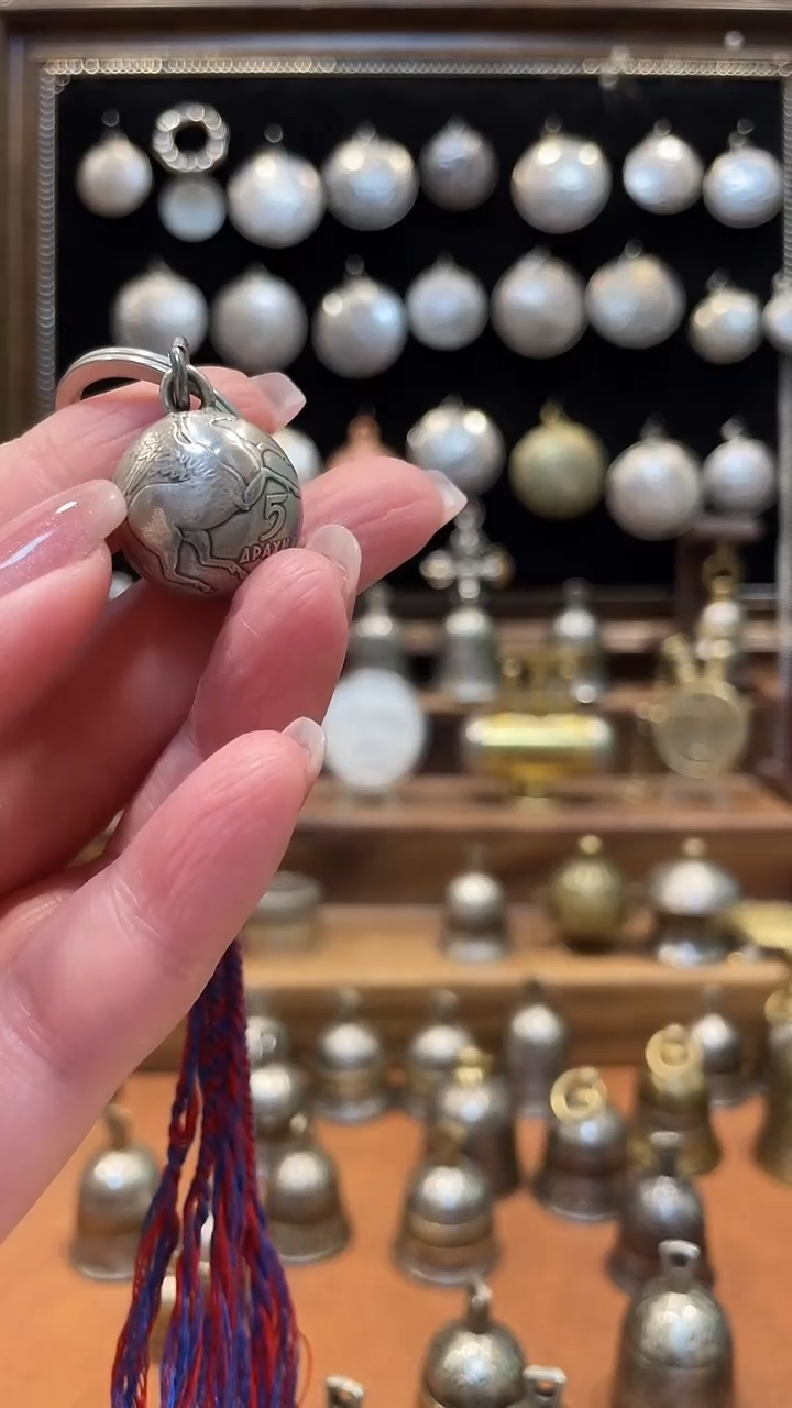 铁合金珐琅飞马圆铃铛正品