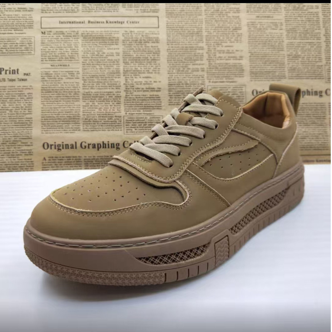 （男鞋）2025新款厚底增高小白鞋软底防滑休闲运动板鞋5K0-23009