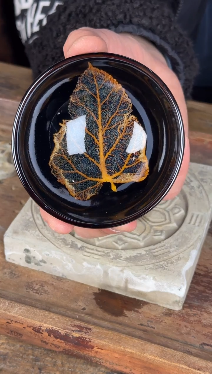 八折平阳窑手作精品桑叶木叶盏