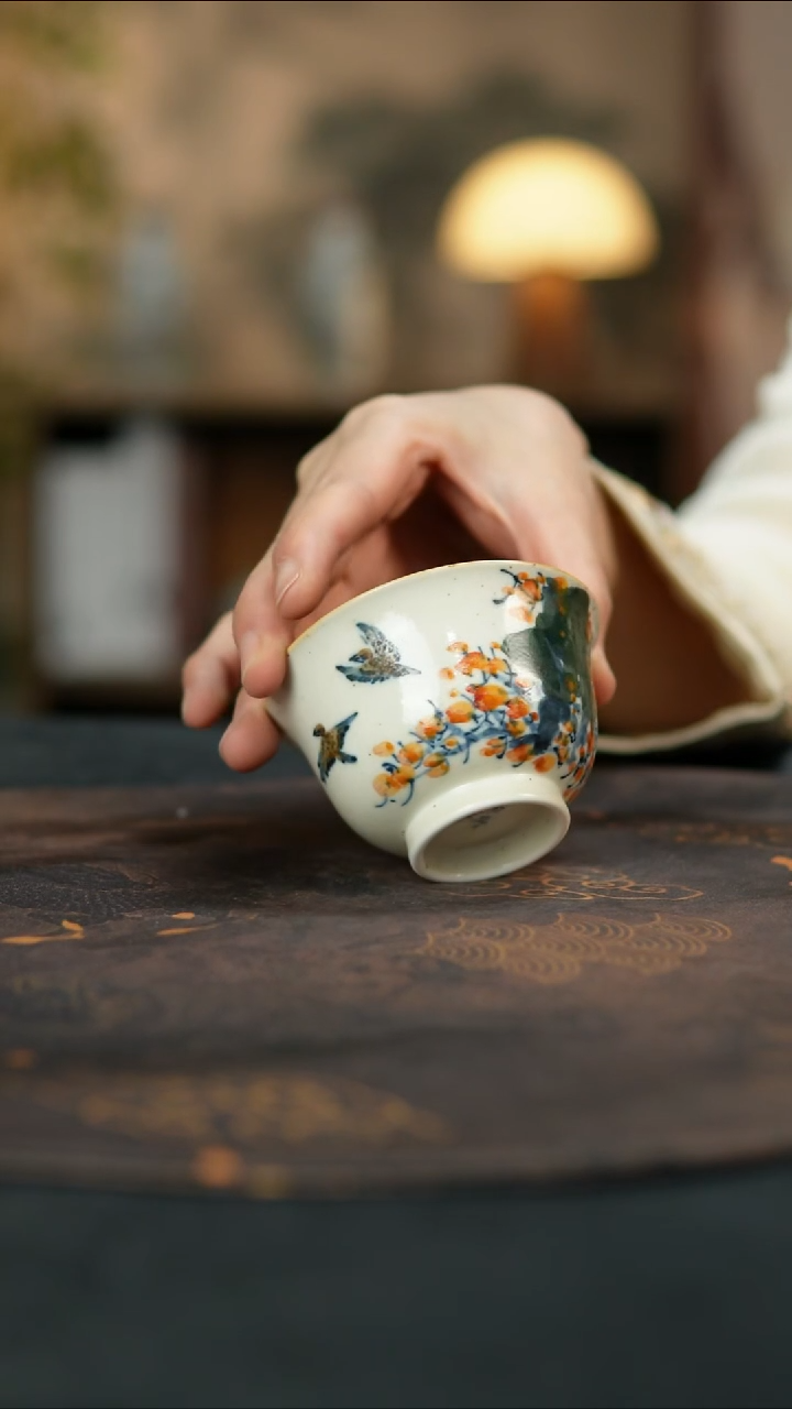 景德镇陶瓷杯碗柴烧多人