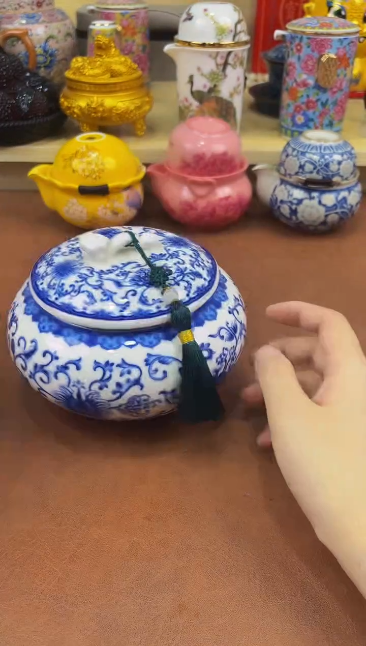 陶瓷茶具摆件旅行套组