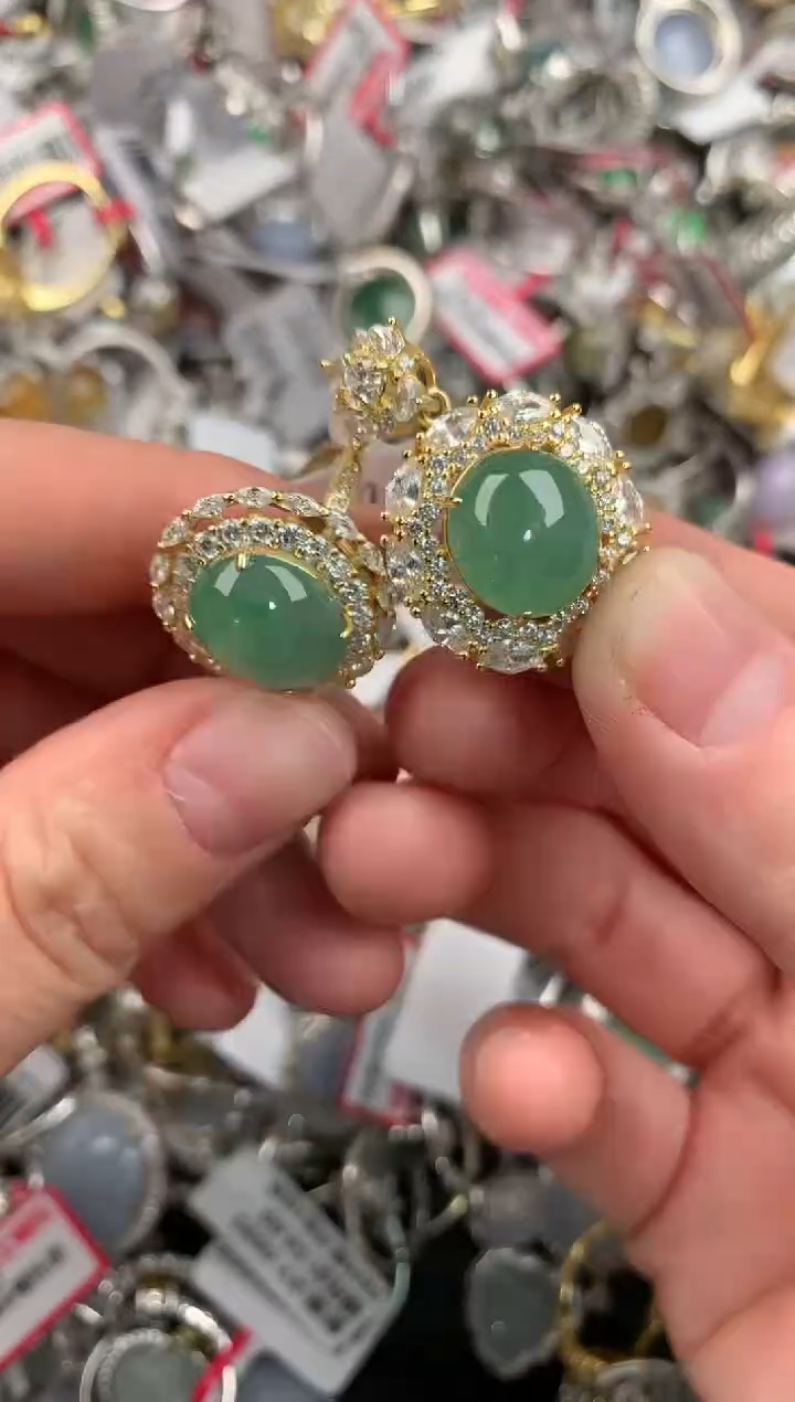 银S925镶嵌戒指翡翠333               2