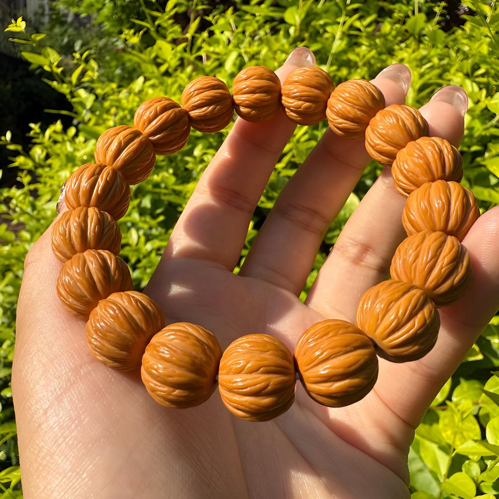 玄晔出品-精品猴头龙纹金丝十二棱