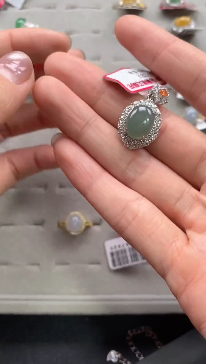 【闪购商品】翡翠戒指银S925镶嵌11111--8