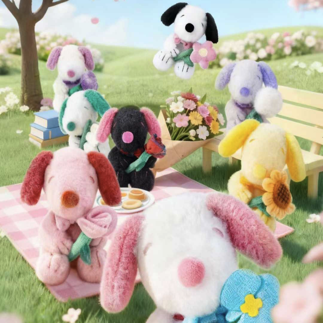 【开盒不退不H】SNOOPY史努比花礼毛绒挂件盲盒潮玩公仔玩偶娃娃