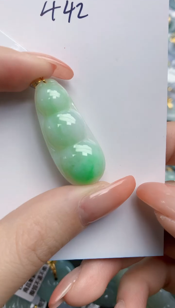 【闪购商品】翡翠颈饰18K金镶嵌天然缅甸翡翠A货