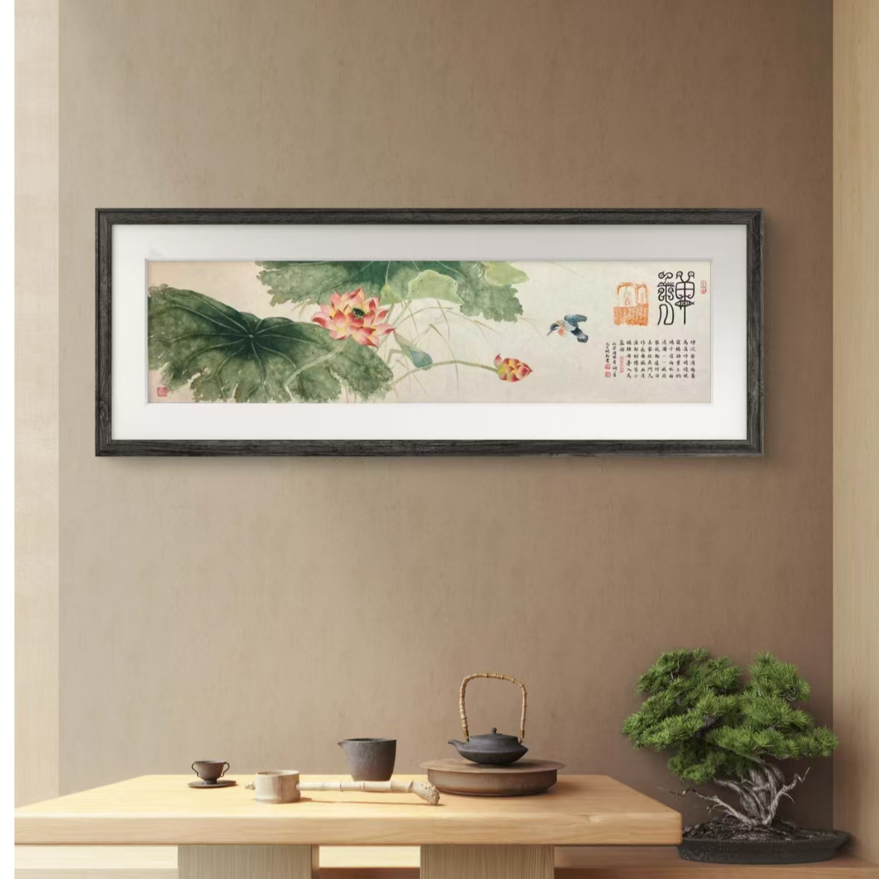颜明轩纯手绘作品—《荷花禅》Y