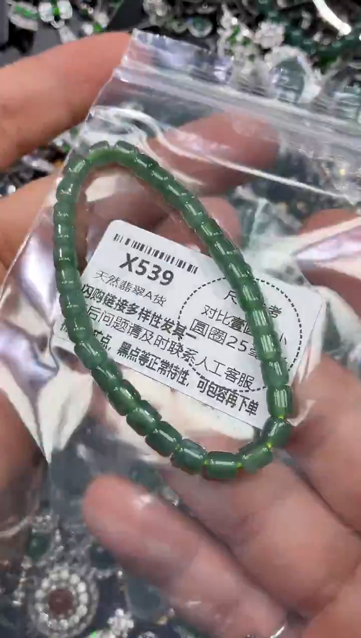 颈饰未镶嵌翡翠X539手串