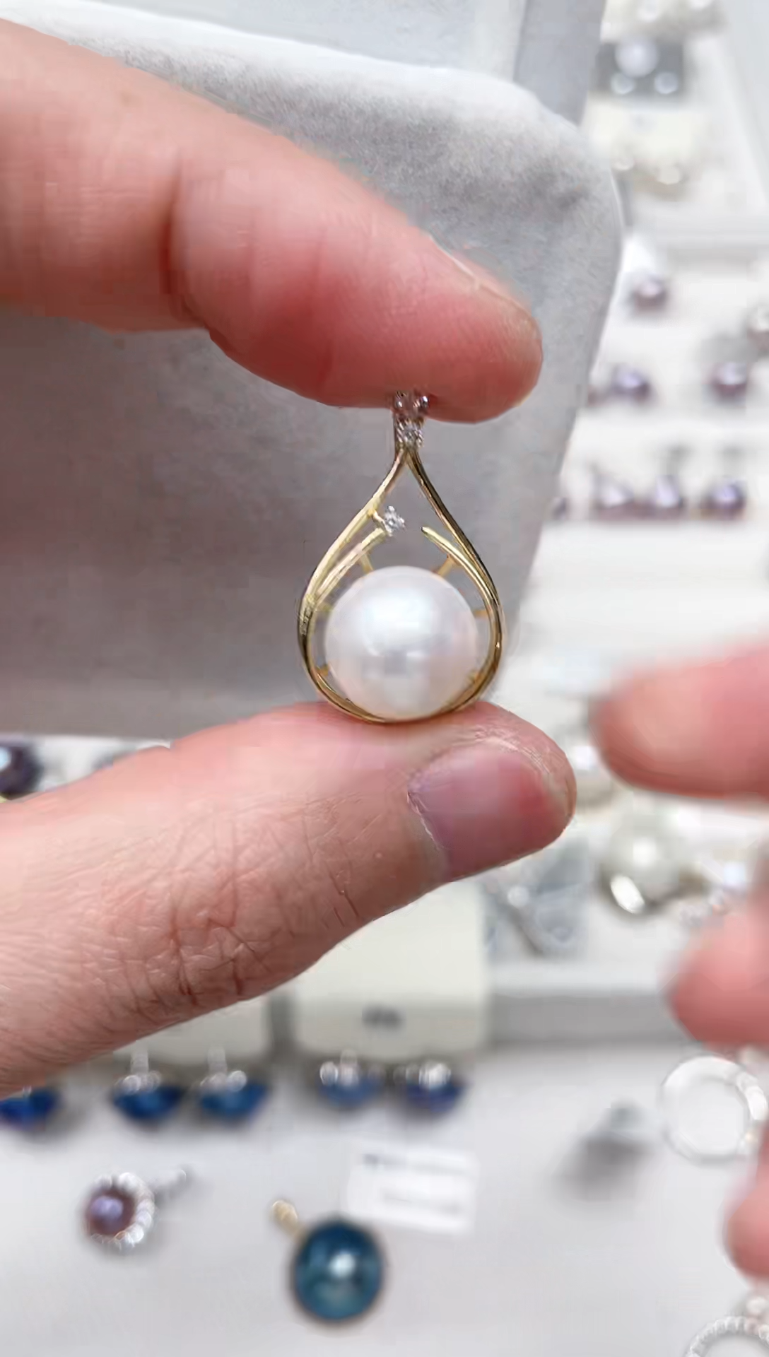 【闪购商品】淡水珍珠吊坠(不含链)银S925镶嵌吊坠