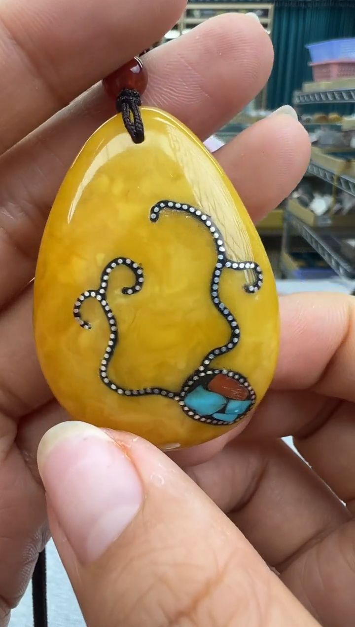 未镶嵌颈饰琥珀124秒拍号假一罚十