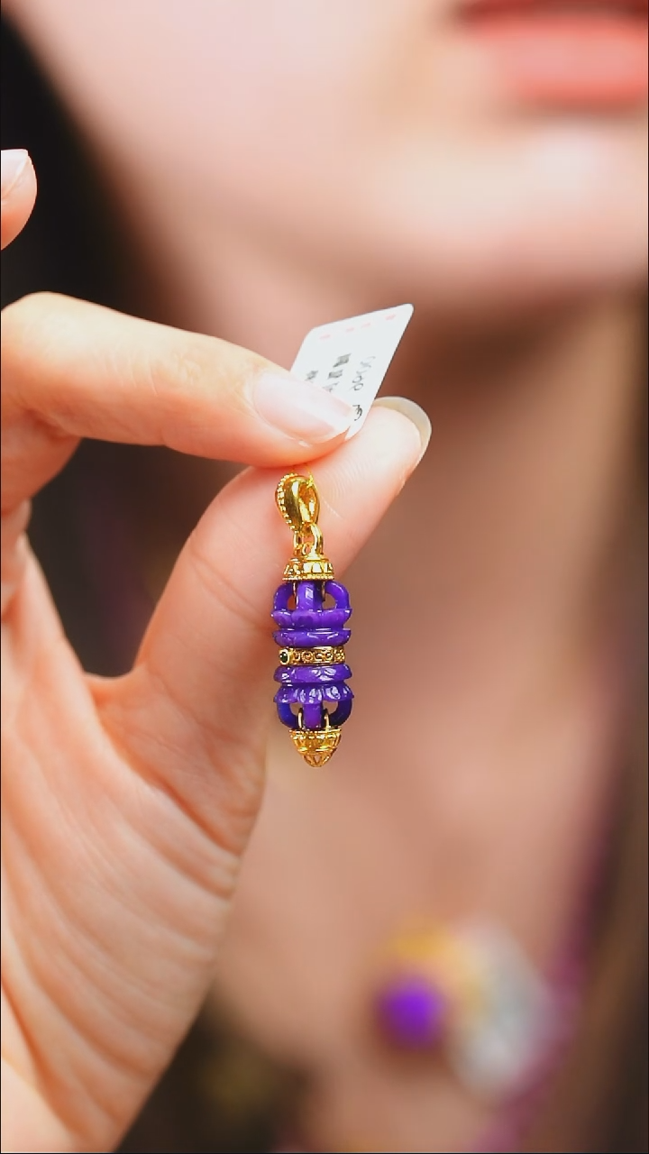 苏纪石（舒俱来）18K金镶嵌吊坠(不含链)222