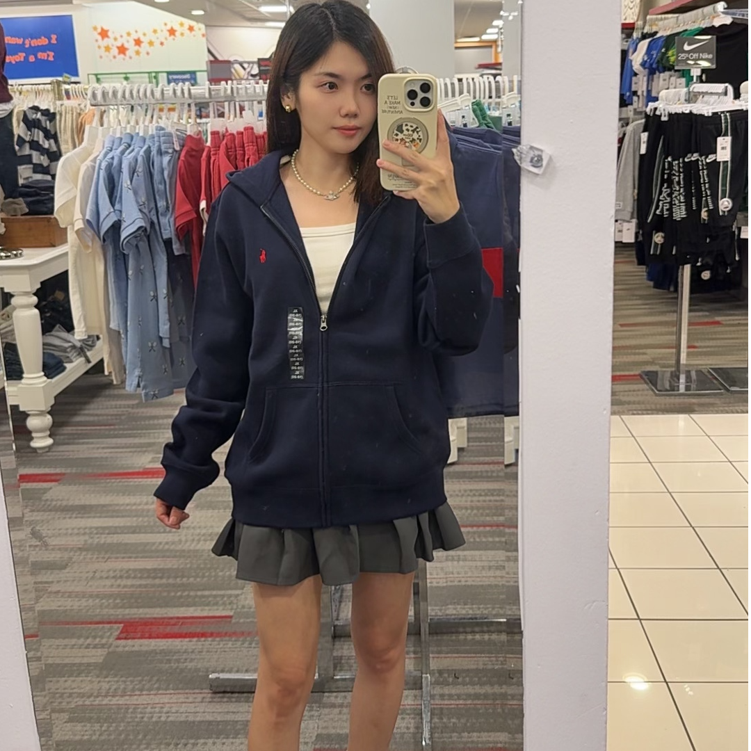 POLO RALPH LAUREN 大童小马标开衫卫衣拉链外套 加绒 