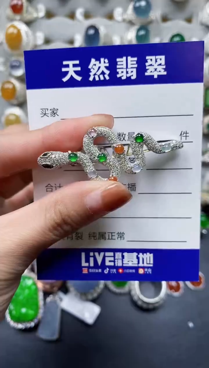 【闪购商品】翡翠颈饰银S925镶嵌0668