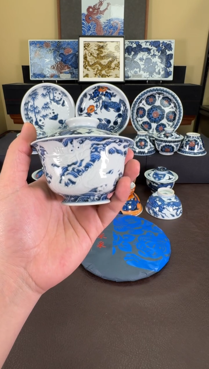 【闪购商品】又见春风阳雕霸王龙盖碗