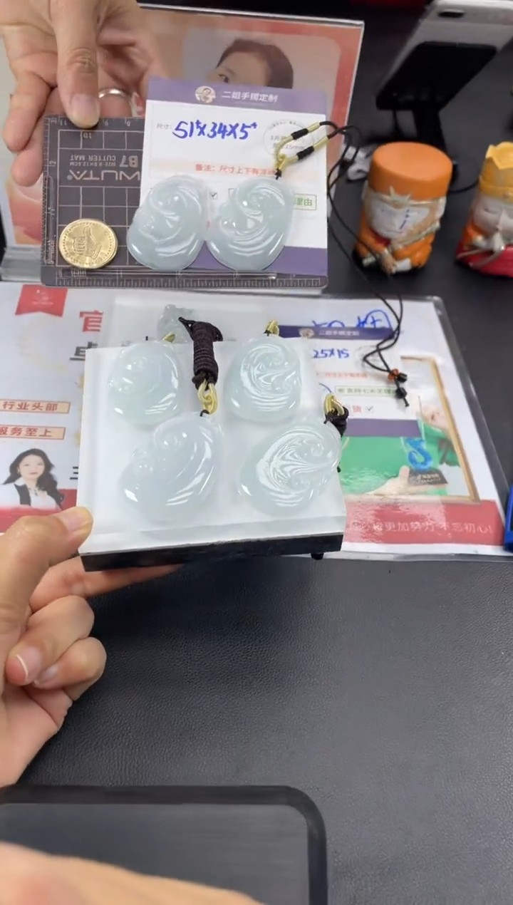 【闪购商品】翡翠挂件未镶嵌大如意FL31多样性发其一CP配绳